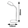 Kép 2/3 - Asztali lámpa RÁBALUX Berry LED 4,5W fém fehér
