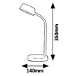 Kép 2/3 - Asztali lámpa RÁBALUX Berry LED 4,5W fém kék