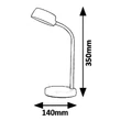 Kép 2/3 - Asztali lámpa RÁBALUX Berry LED 4,5W fém rózsaszín