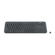 Kép 2/5 - Billentyűzet vezeték nélküli LOGITECH K400 Plus Touchpad fekete