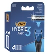 Kép 1/2 - Borotvafej BIC Hybrid Flex3 mozgófejes mozgópengés 4 darab/bliszter