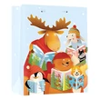 Kép 1/2 - Dísztasak CREATIVE Special XL 40,6x16,5x55 cm karácsonyi állat mintás színes fényes szalagfüles