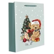 Kép 2/2 - Dísztasak CREATIVE Special XL 40,6x16,5x55 cm karácsonyi állat mintás színes fényes szalagfüles
