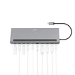 Kép 2/3 - Elosztó HUB HAMA USB Type-C + 4xUSB 3.2/2xHDMI/DP/LAN/USB Type-C/PD/SD