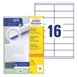 Kép 1/5 - Etikett AVERY 3423 105x35mm univerzális 1600 címke/doboz 100 ív/doboz