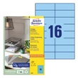 Kép 1/5 - Etikett AVERY 3453 105x37mm univerzális kék 1600 címke/doboz 100 ív/doboz