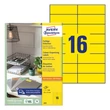 Kép 1/5 - Etikett AVERY 3455 105x37mm univerzális sárga 1600 címke/doboz 100 ív/doboz