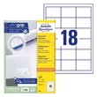 Kép 1/4 - Etikett AVERY 3671 64x45 mm fehér univerzális  1800 címke/doboz 100 ív/doboz