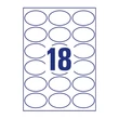 Kép 2/2 - Etikett AVERY L5087  63,5x42,3 mm ovális visszaszedhető 10 íves