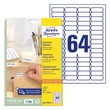 Kép 1/4 - Etikett AVERY L6021REV-25 6021 45,7x16,9mm függőmappa címke 1600 címke/doboz 25 ív/doboz