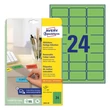 Kép 1/5 - Etikett AVERY L6033-20 63,5x33,9mm univerzális zöld 480 címke/doboz 20 ív/doboz