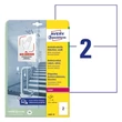 Kép 1/4 - Etikett AVERY L8002-10 210x148mm antimikrobiális fehér 20 címke/doboz 10 ív/doboz