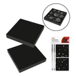 Kép 2/2 - Öntapadós jegyzettömb szett EAGLE 75x75mm fekete 2db öntapadós jegyzettömb 2db ezüst tollal