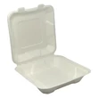 Kép 1/2 - Papírdoboz eldobható 1 részes ételes KOMP cukornád lebomló 20X20x6,5cm natúr  100 darabos