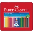 Kép 2/2 - Színes ceruza FABER-CASTELL Grip háromszögletű fémdobozos 24 darabos