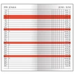 Kép 2/2 - Zsebnaptár leporellós REALSYSTEM álló fehér lapos fekete 2026.