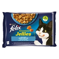 Állateledel alutasakos FELIX Sensations Jellies macskáknak 4-pack halas lazac-tőkehal válogatás aszpikban 4x85 g Állateledel alutasakos FELIX Sensations Jellies macskáknak 4-pack halas lazac-tőkehal válogatás aszpikban 4x85 g