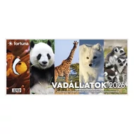 Asztali naptár képes FORTUNA Vadállatok álló fehér lapos holdfázissal naptárháttal 2026. Asztali naptár képes FORTUNA Vadállatok álló fehér lapos holdfázissal naptárháttal 2026.