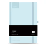 Notesz vonalas STREET Casual A/5 96 lapos gumis keményfedelű pasztell kék