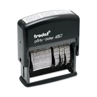 Bélyegző dátum+szöveg TRODAT Printy 4817 12 féle szöveggel fekete ház fekete párna Bélyegző dátum+szöveg TRODAT Printy 4817 12 féle szöveggel fekete ház fekete párna