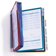 Bemutatótábla tartó DURABLE Vario fali 10 db A/4 táblával vegyes színek Bemutatótábla tartó DURABLE Vario fali 10 db A/4 táblával vegyes színek