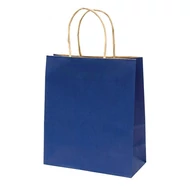 Dísztasak CREATIVE Classic Simple M 22x25x10 cm kraft egyszínű sötétkék sodort füles Dísztasak CREATIVE Classic Simple M 22x25x10 cm kraft egyszínű sötétkék sodort füles