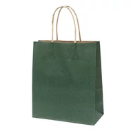 Dísztasak CREATIVE Classic Simple M 22x25x10 cm kraft egyszínű sötétzöld sodort füles Dísztasak CREATIVE Classic Simple M 22x25x10 cm kraft egyszínű sötétzöld sodort füles