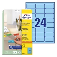 Etikett AVERY L6032-20 63,5x33,9mm univerzális kék 480 címke/doboz 20 ív/doboz Etikett AVERY L6032-20 63,5x33,9mm univerzális kék 480 címke/doboz 20 ív/doboz