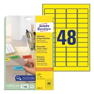 Etikett AVERY L6041-20 45,7x21,2mm univerzális sárga 960 címke/doboz 20 ív/doboz Etikett AVERY L6041-20 45,7x21,2mm univerzális sárga 960 címke/doboz 20 ív/doboz