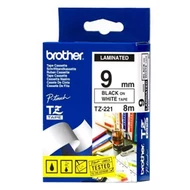 Feliratozó szalag BROTHER TZe-221 9mmx8m laminált fehér alapon fekete írásszín Feliratozó szalag BROTHER TZe-221 9mmx8m laminált fehér alapon fekete írásszín