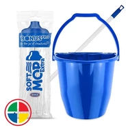 Felmosó szett BONUS extra vödör 11L+ 120cm nyél + softmop pótfej kék Felmosó szett BONUS extra vödör 11L+ 120cm nyél + softmop pótfej kék
