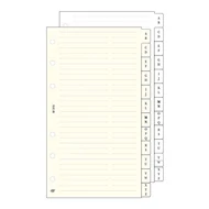 Gyűrűs kalendárium betét SATURNUS L315/F telefonregiszter fehér lapos