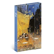 Határidőnapló mágnessel záródó REALSYSTEM 130x210mm heti sárga lapos Vincent van Gogh 2026.