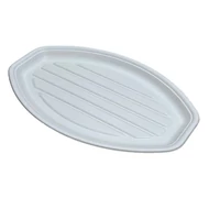 Hidegtál 5 személyes cukornád lebomló 43 x 28 cm fehér 50 darabos Hidegtál 5 személyes cukornád lebomló 43 x 28 cm fehér 50 darabos