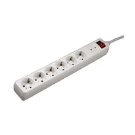 Kábel hosszabbító HAMA 6 aljzat 1,4m kapcsolóval túlfeszültség védett fehér Kábel hosszabbító HAMA 6 aljzat 1,4m kapcsolóval túlfeszültség védett fehér