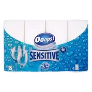 Kéztörlő tekercses háztartási OOOPS! Sensitive 4 tekercses 2 rétegű Kéztörlő tekercses háztartási OOOPS! Sensitive 4 tekercses 2 rétegű