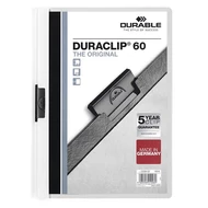 Klipmappa DURABLE Duraclip A/4 60 lapig fehér Klipmappa DURABLE Duraclip A/4 60 lapig fehér