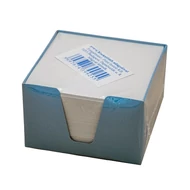 Kockatömb fehér 9x9x6 cm egyszínű színes tartóban Kockatömb fehér 9x9x6 cm egyszínű színes tartóban