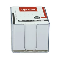 Kockatömb fehér OPTIMA 9x9x9 cm műanyag tartóban Kockatömb fehér OPTIMA 9x9x9 cm műanyag tartóban