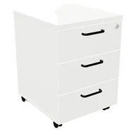 Konténer NOWYSTYL Easy Space mobil irodai 430x480x600 mm 3 fiókos zárható fehér fekete foganytúval Konténer NOWYSTYL Easy Space mobil irodai 430x480x600 mm 3 fiókos zárható fehér fekete foganytúval