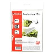 Lamináló fólia OPTIMA A/5 80 mikron fényes 25/csom Lamináló fólia OPTIMA A/5 80 mikron fényes 25/csom