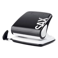 Lyukasztó SAX 418 Design 2 lyukú fém 25 lap fekete Lyukasztó SAX 418 Design 2 lyukú fém 25 lap fekete