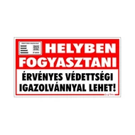 Matrica Helyben fogyasztani érvényes védettségi igazolvánnyal lehet "C" Matrica Helyben fogyasztani érvényes védettségi igazolvánnyal lehet "C"