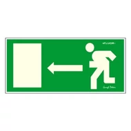 Matrica Menekülési irány balra zöld "F" Matrica Menekülési irány balra zöld "F"