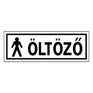 Matrica Öltöző férfi fehér "A"