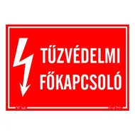 Matrica Tűzvédelmi főkapcsoló Matrica Tűzvédelmi főkapcsoló