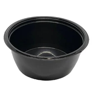 Levesestál műanyag 500 ml fekete 50 darabos 15081