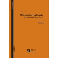 Nyomtatvány élelmezési anyag kiszab. és kivételezési biz II. PÁTRIA A/4 álló 50x2