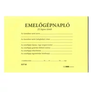 Nyomtatvány emelőgépnapló A/5 fekvő Nyomtatvány emelőgépnapló A/5 fekvő