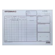 Nyomtatvány gépüzemnapló  A/4 25x3 Nyomtatvány gépüzemnapló  A/4 25x3